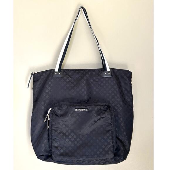 kate spade Handbags - Kate Spade Rosemary All Play And No Work Fabric Tote Travel Collapsible Black